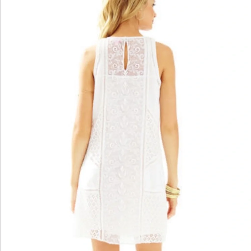 Lilly Pulitzer GINNY SHIFT DRESS White Size Large - Picture 4 of 9